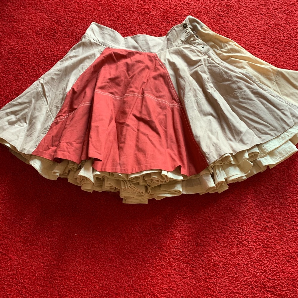 Puff flare skirt